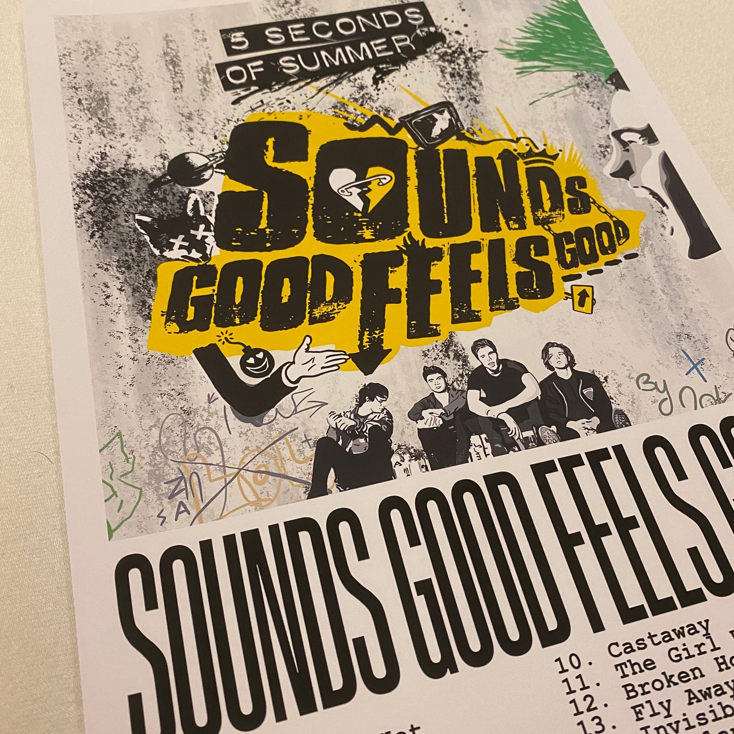 Art Print - Album: Sounds Good Feels Good / 5SOS / 5 Seconds of Summer / Luke / Calum / Michael / Ashton