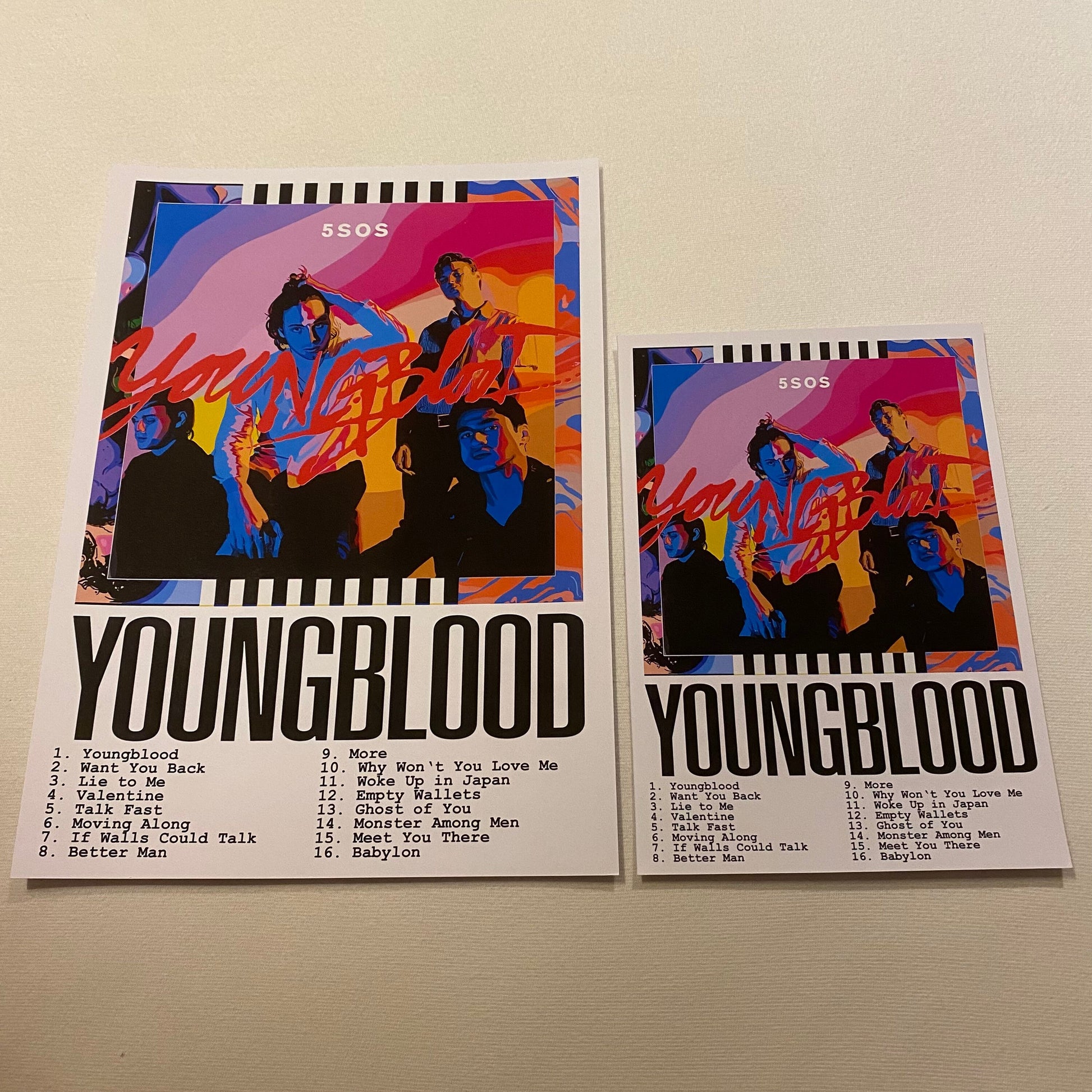 Art Print - Album: Youngblood / 5SOS / 5 Seconds of Summer / Luke / Calum / Michael / Ashton