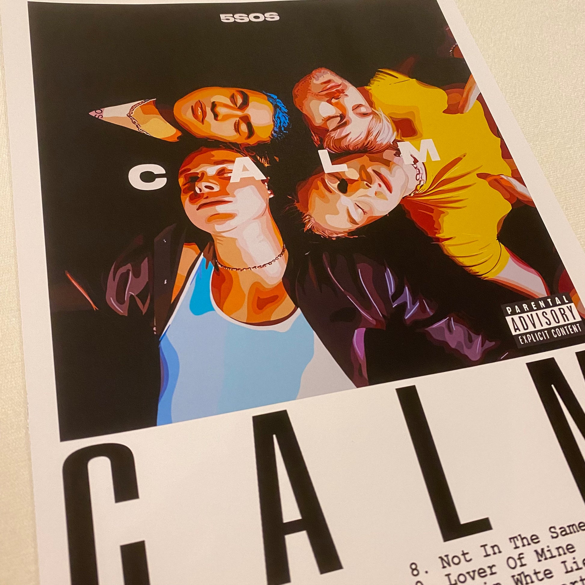 Art Print - Album: CALM / 5SOS / 5 Seconds of Summer / Luke / Calum / Michael / Ashton