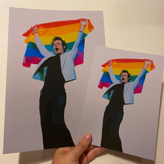 Art Print - HS / Harry / Pride Flag / Illustration / LGBTQ+