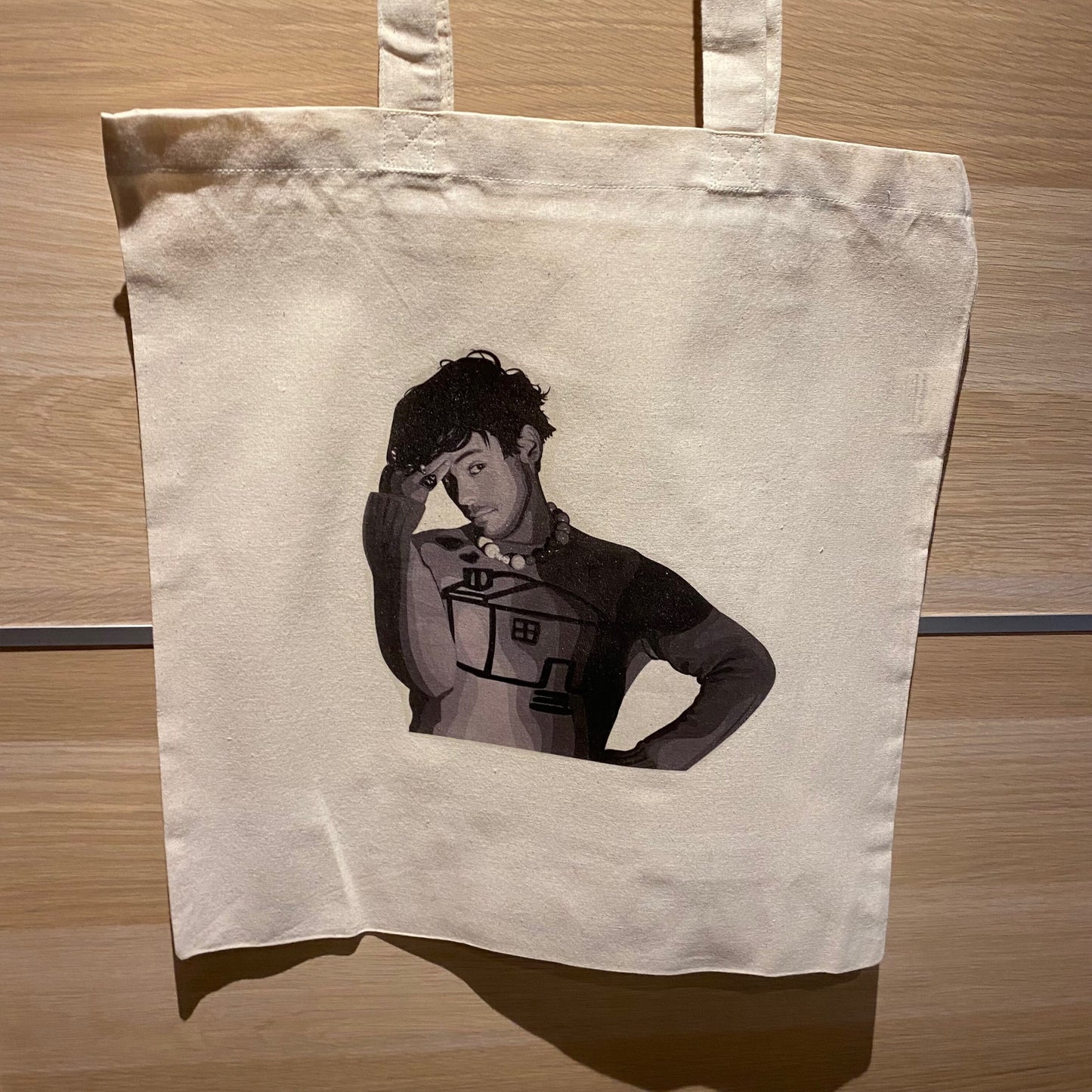 Tote Bag - HS / Harry / Harry’s House / Late Night Talking / Black and White / Illustration