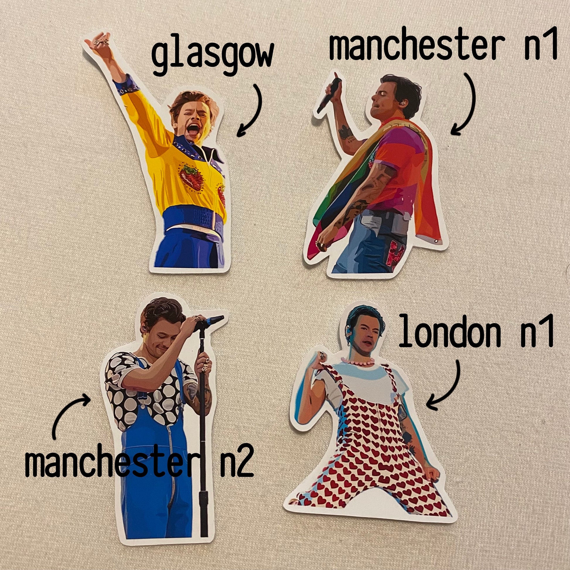 Stickers - HS / Harry / HSLOT / Love On Tour / Europe / Outfits / Harry's House / Fine Line / Concert / Stage / Music