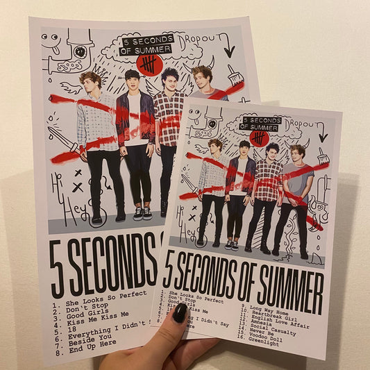 Art Print - Album: 5 Seconds of Summer / 5SOS / Luke / Calum / Michael / Ashton