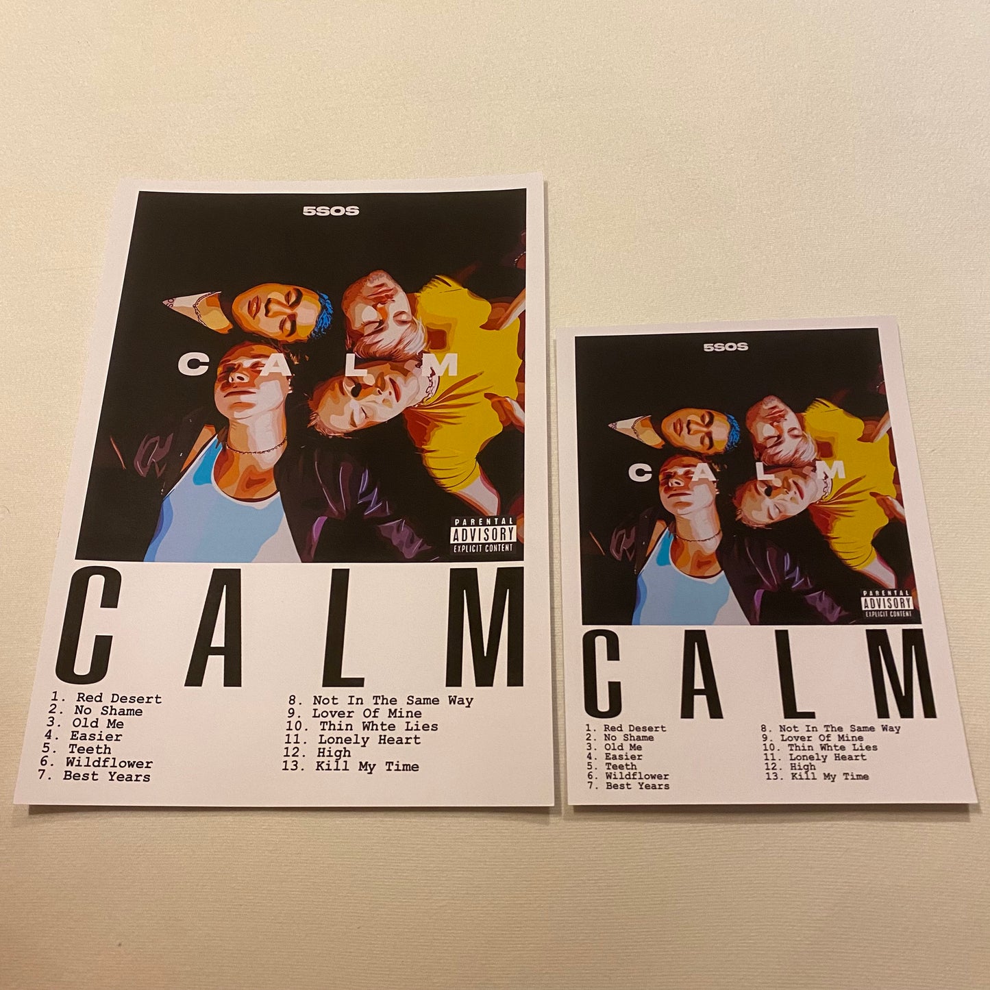 Art Print - Album: CALM / 5SOS / 5 Seconds of Summer / Luke / Calum / Michael / Ashton