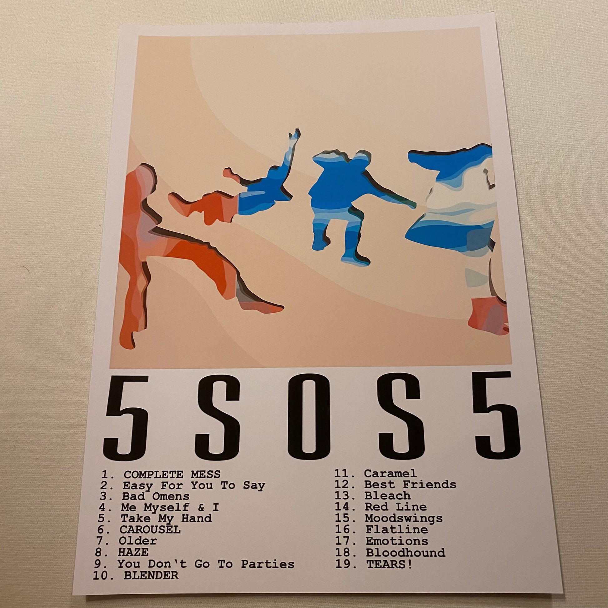 Art Print - Album: 5SOS5 / 5SOS / 5 Seconds of Summer / Luke / Calum / Michael / Ashton