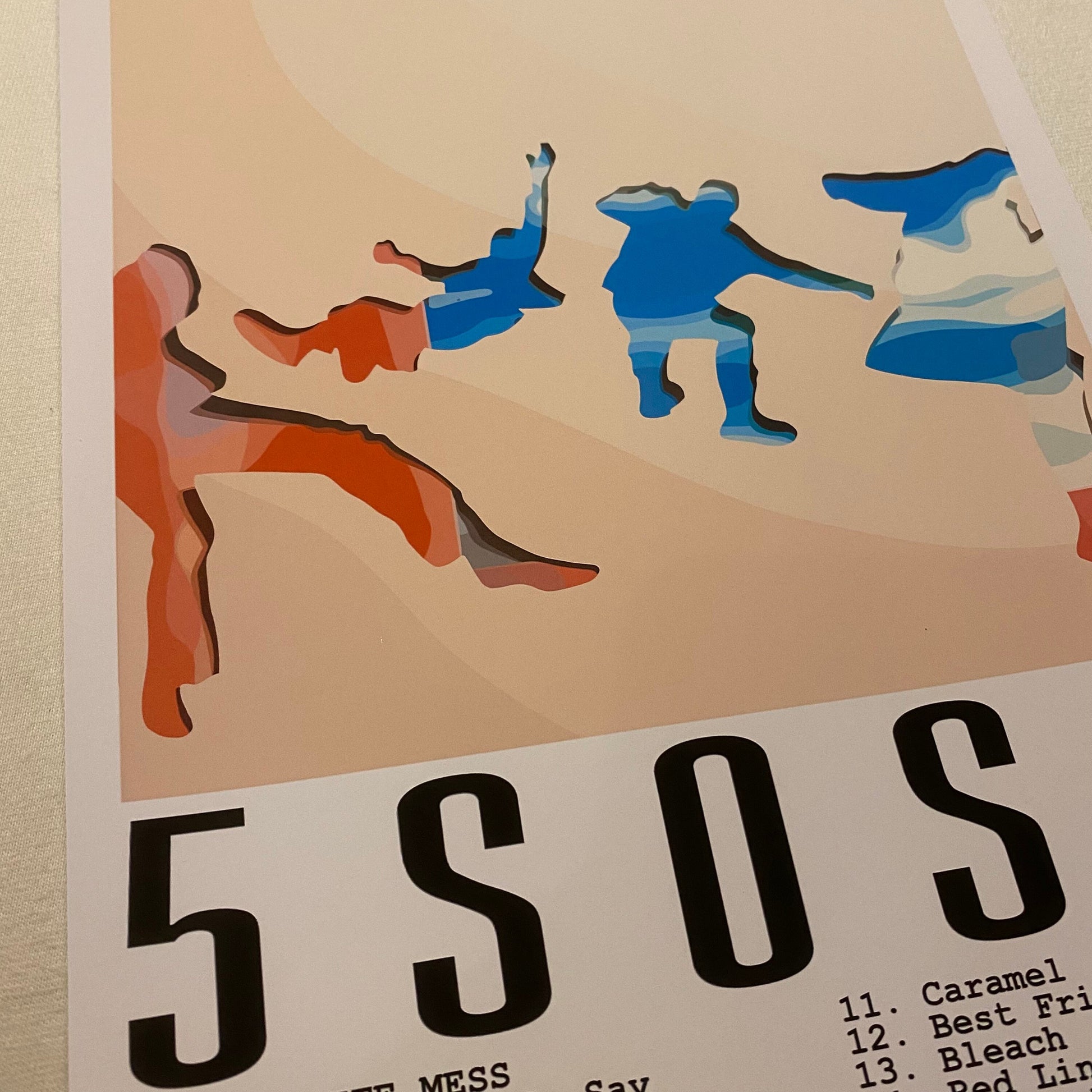 Art Print - Album: 5SOS5 / 5SOS / 5 Seconds of Summer / Luke / Calum / Michael / Ashton