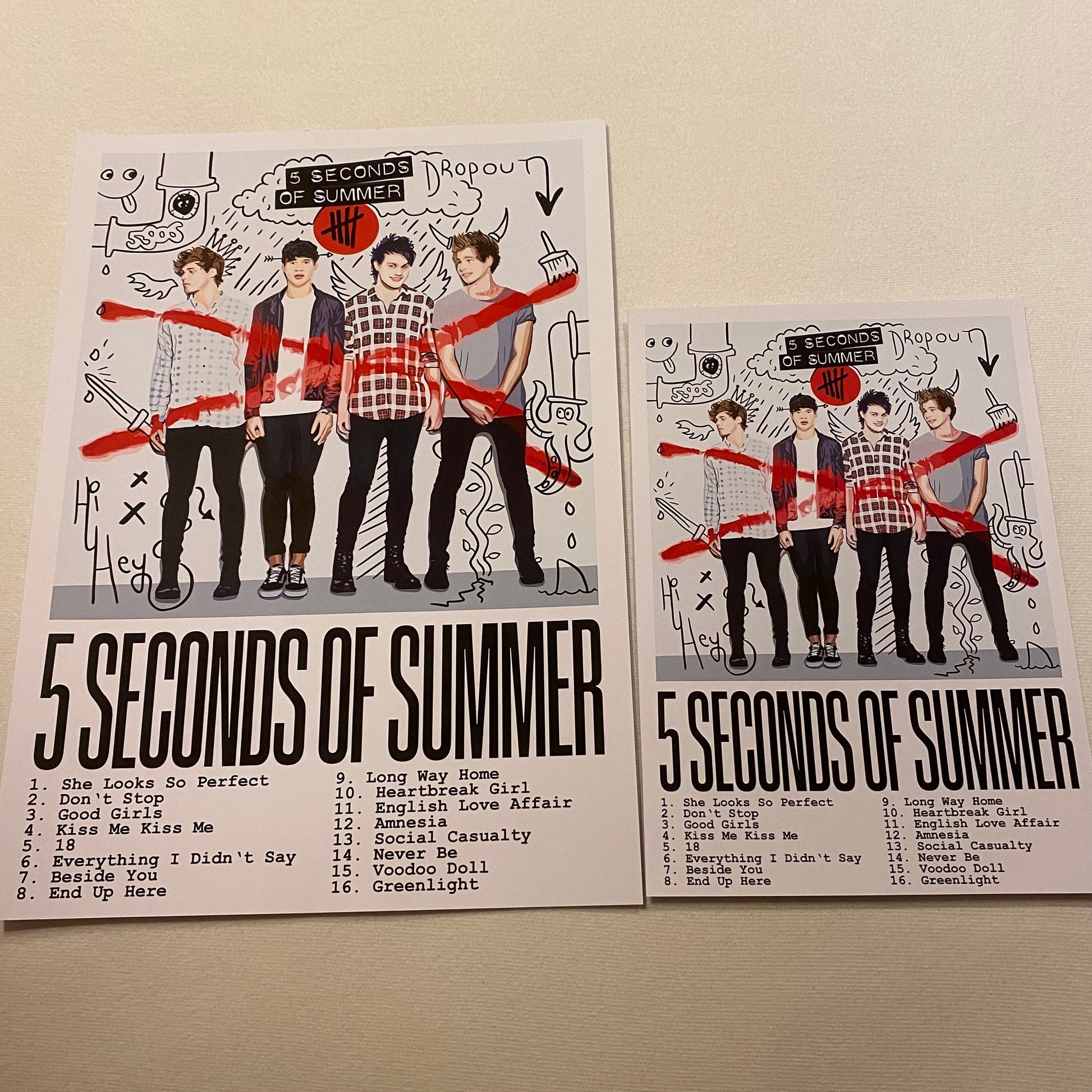 Art Print Collection - 5 Seconds of Summer / Sounds Good Feels Good / Youngblood / CALM / 5SOS5 / 5SOS / Luke / Calum / Michael / Ashton