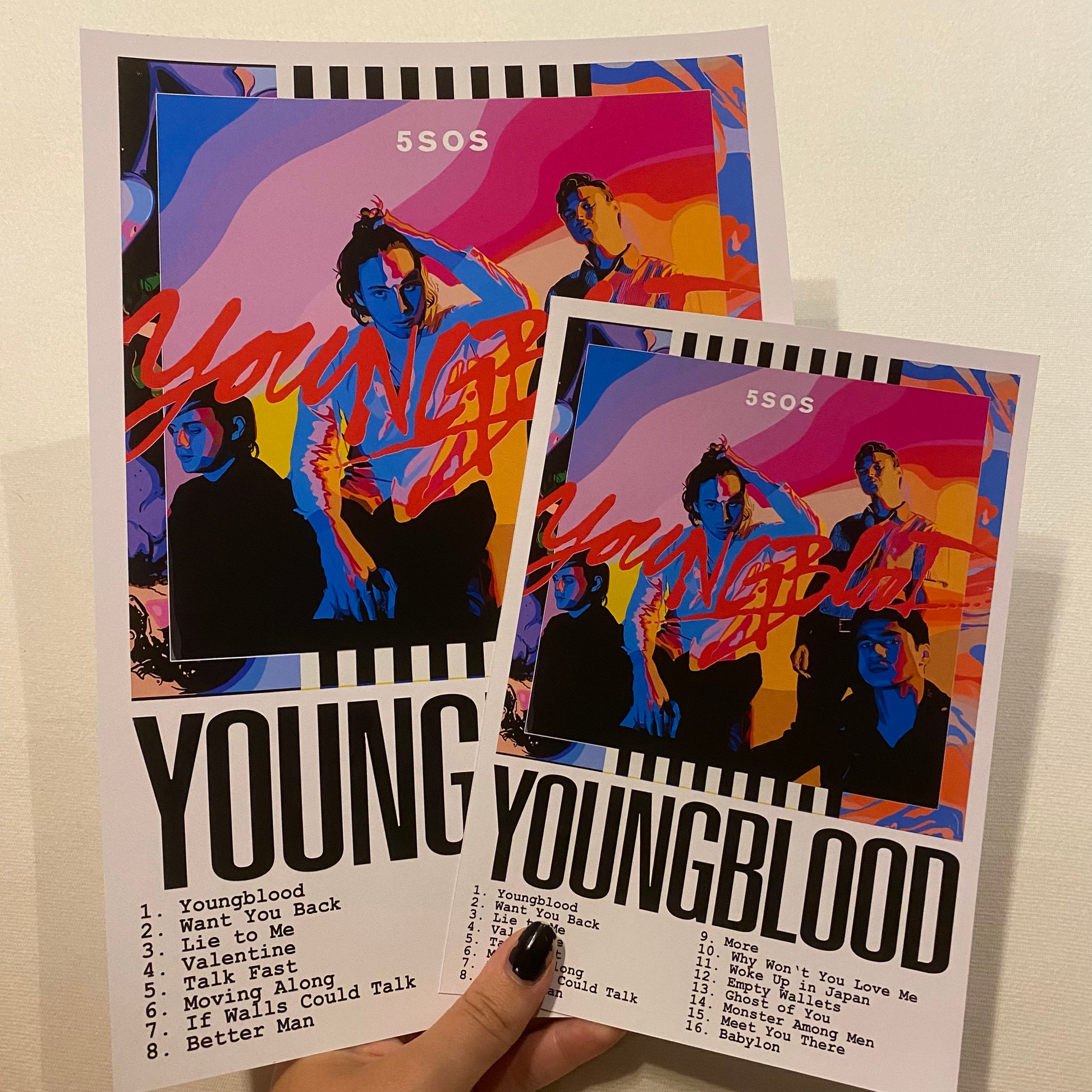 Art Print - Album: Youngblood / 5SOS / 5 Seconds of Summer / Luke / Calum / Michael / Ashton