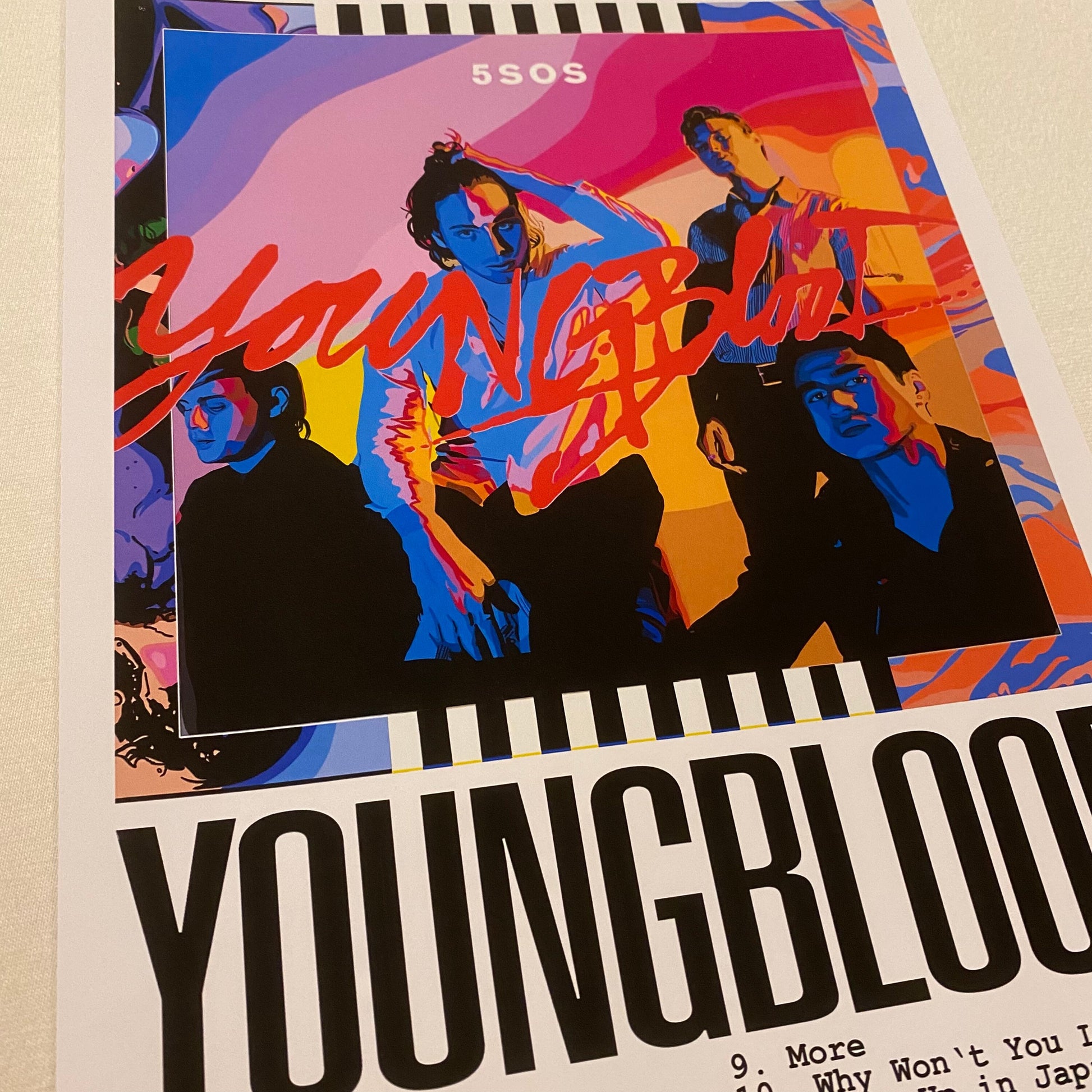 Art Print - Album: Youngblood / 5SOS / 5 Seconds of Summer / Luke / Calum / Michael / Ashton