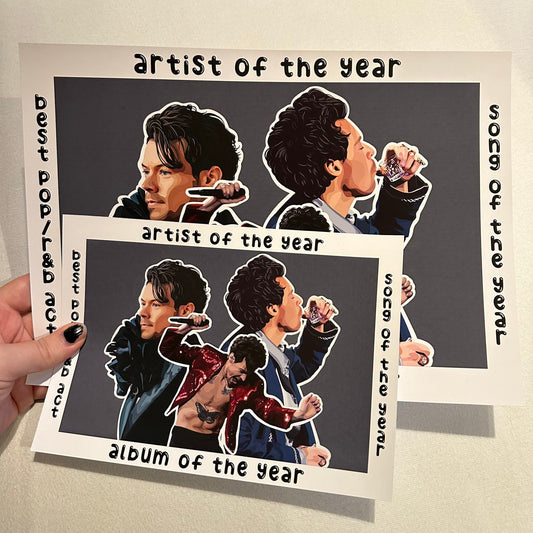 Art Print - HS / Harry / Awards / Artist of the Year / Song of the Year / Album of the Year / Best Pop Act